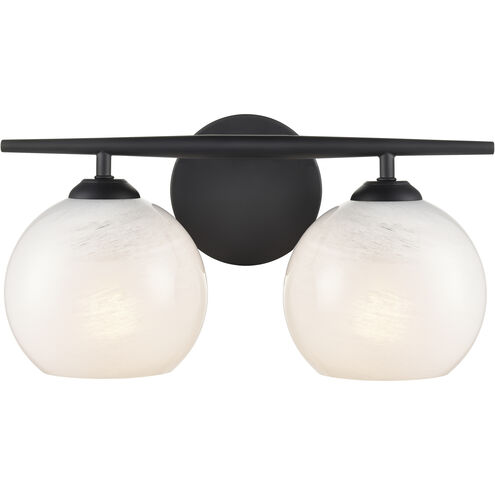 Kimorra 2 Light 15.25 inch Matte Black Vanity Light Wall Light